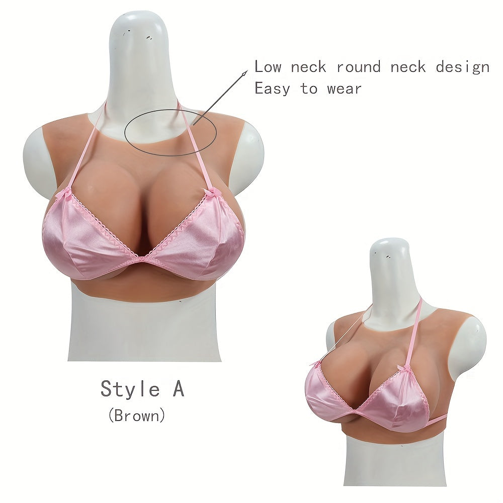 1pc Large Cup Silicone Fake Breasts for Cross-dressing and Role-playing