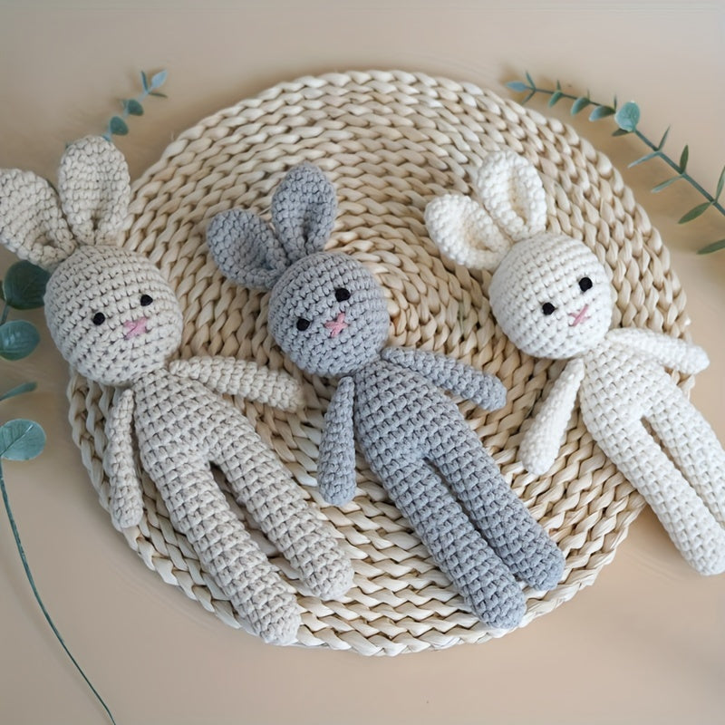 Handmade Crochet Baby Bunny Plush Toy: Ideal Present for Babies and Young Children