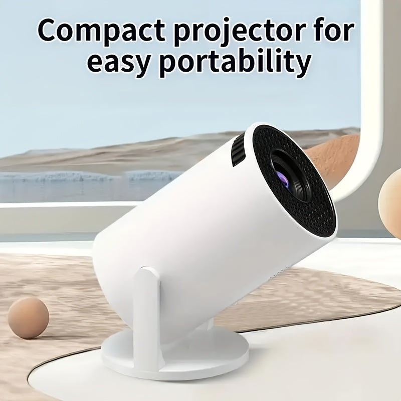 Portable mini projector with EU plug, supports 1080P, easy to carry and enjoy anywhere. Enhance viewing experience with vivid 3D vision, compact and compatible with various devices, ideal