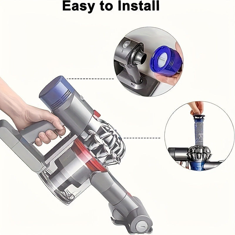 This replacement kit is for the V7 and V8 series vacuum cleaners and includes all the necessary filters and a cleaning brush. It is compatible with non-OEM part numbers #965661-01 & #967478-01.