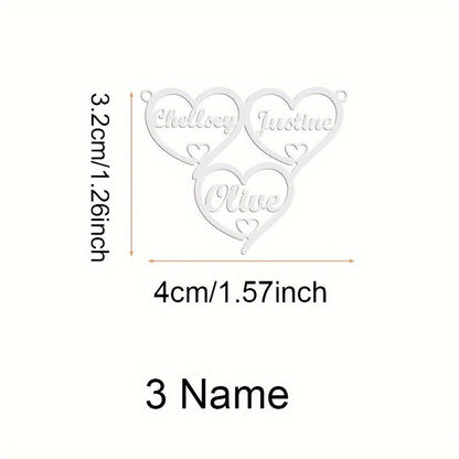 This personalized English name custom family heart pendant necklace is a timeless and elegant piece of stainless steel jewelry that is perfect for everyday wear and special occasions. It also makes a thoughtful and meaningful gift for the women in your