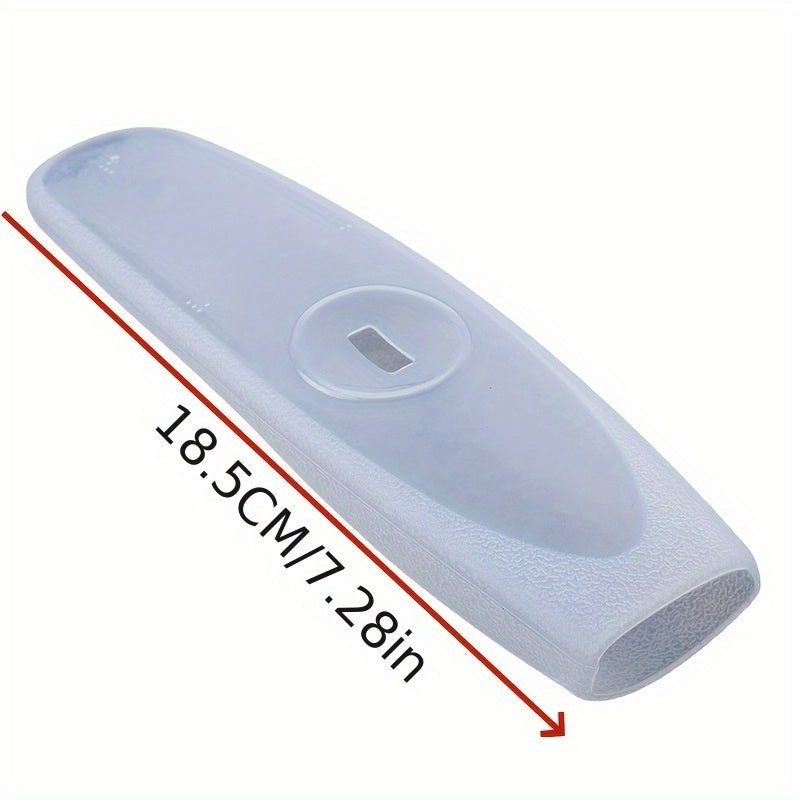 Long-lasting silicone TV remote control case with soft protective cover, anti-drop feature, high-definition transparent design, fits most universal remotes.