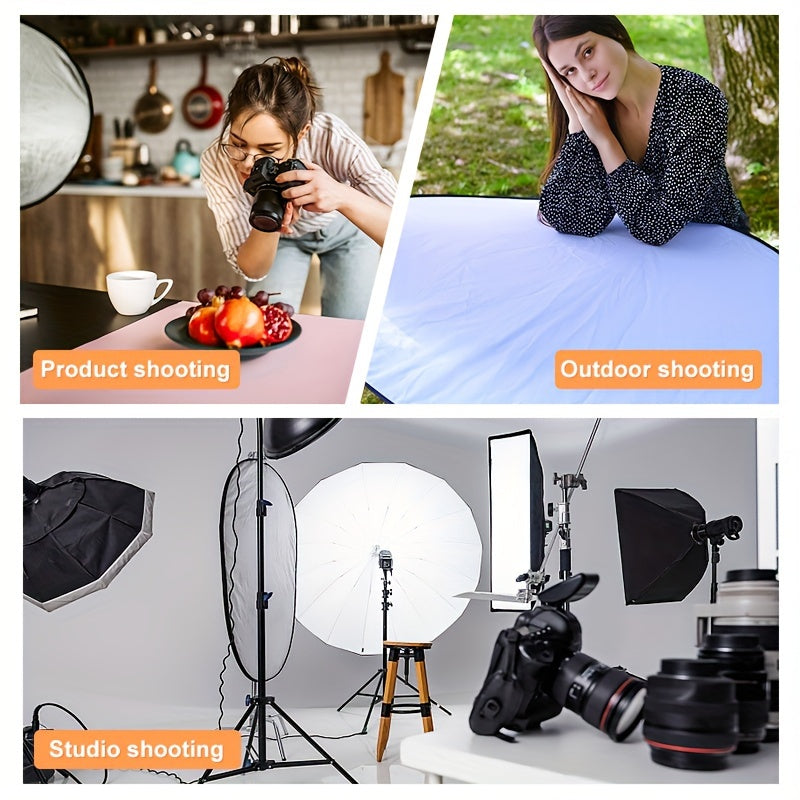 Enhance gloss in videos, live streams, and photoshoots with this foldable reflective panel.