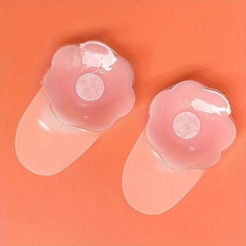 Silicone nipple covers for women's lingerie and underwear, strapless and self-adhesive.