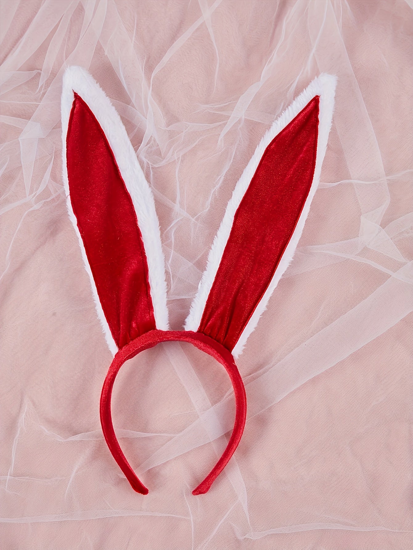 Stylish Rabbit Costume Set for Adult Role Play or Themed Parties: Headband, Bralette, Thong with Bunny Tail incl.