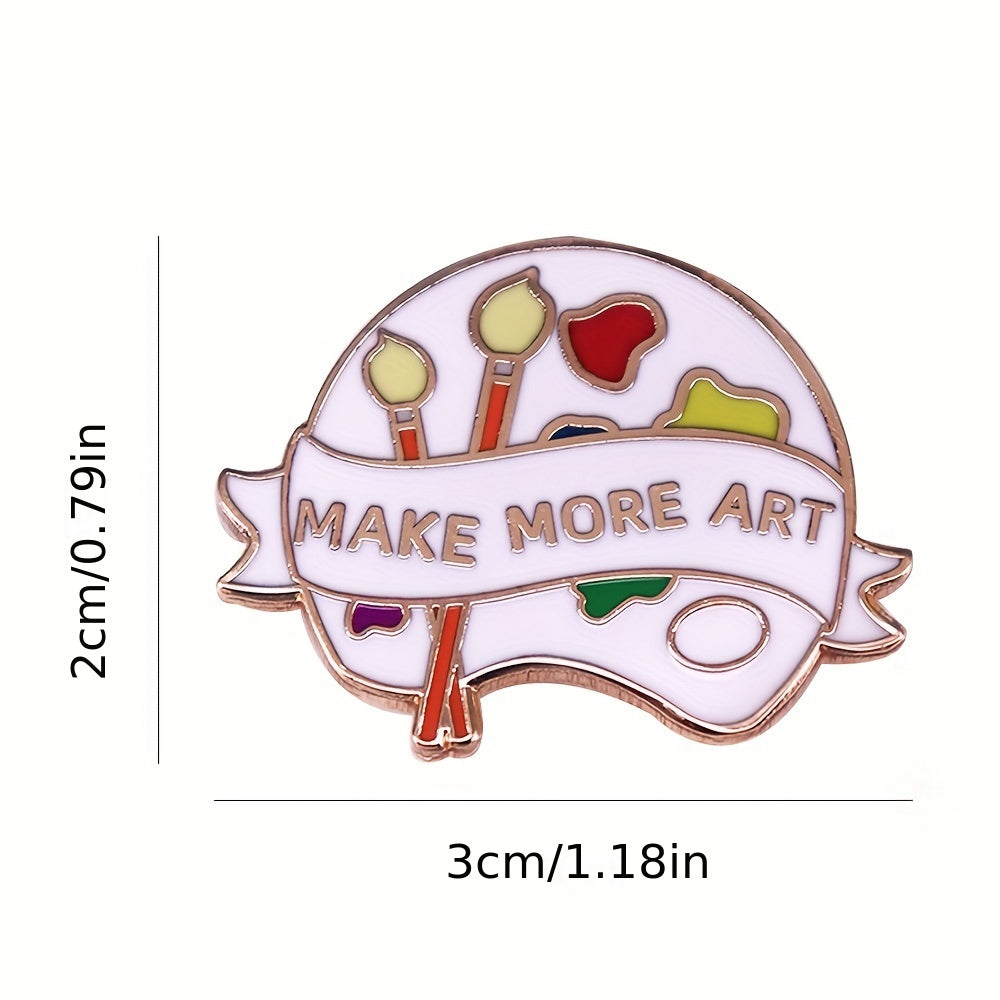 Create More Art with this Artist Palette Enamel Lapel Pin, Adorable UV Plated Zinc Alloy Brooch for Shirts, Hats, Jackets, and Hoodies, Unique Backpack Collar Decoration for Creative DIY Enthusiasts, Perfect for Everyday Wear and Gift-Giving