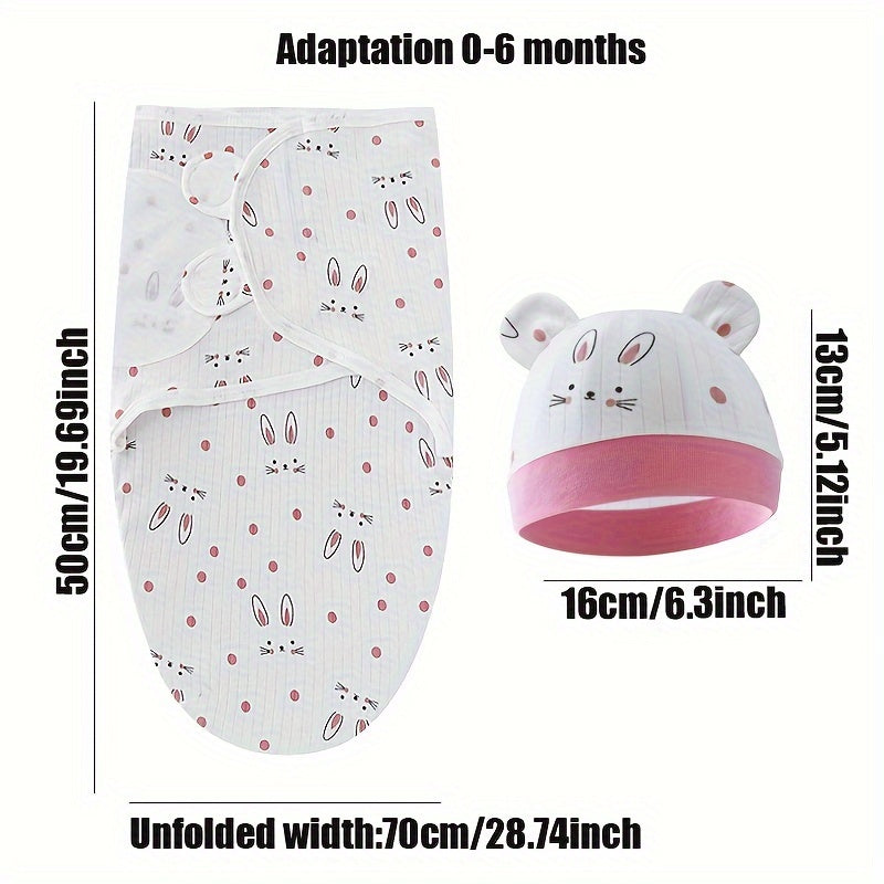 Newborn newborn swaddle set includes adjustable sleeping bag for prevention of startle reflex.