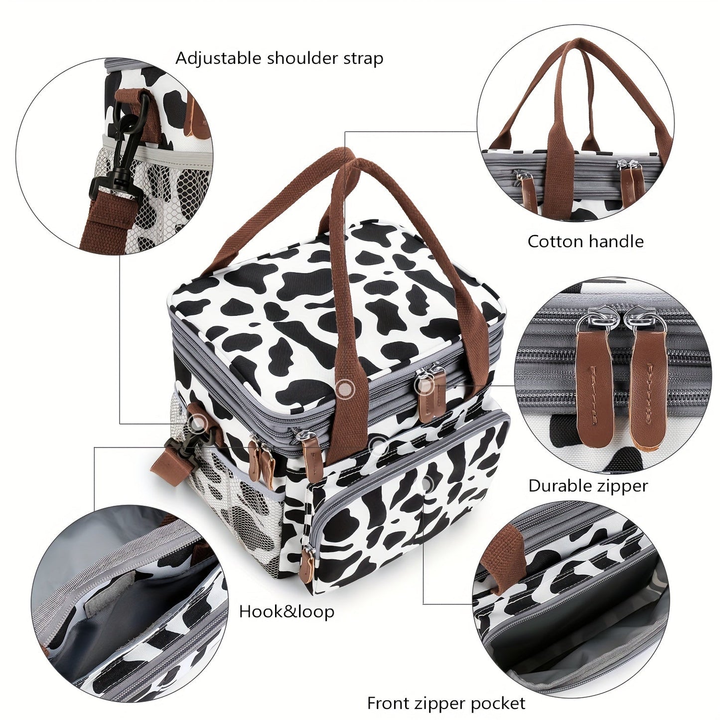 Mommy Bag that is versatile and multifunctional, includes Waterproof Insulated design, can be used as a Handbag or Shoulder Bag, perfect as a gift for Christmas, Halloween, Thanksgiving, Easter, or New Year's.