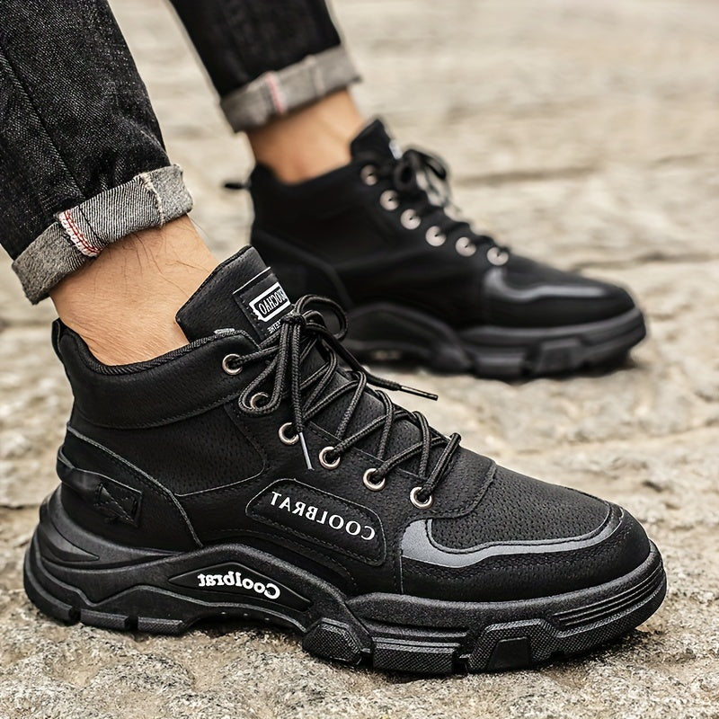 Men's lace-up walking boots - durable, comfortable, and breathable.