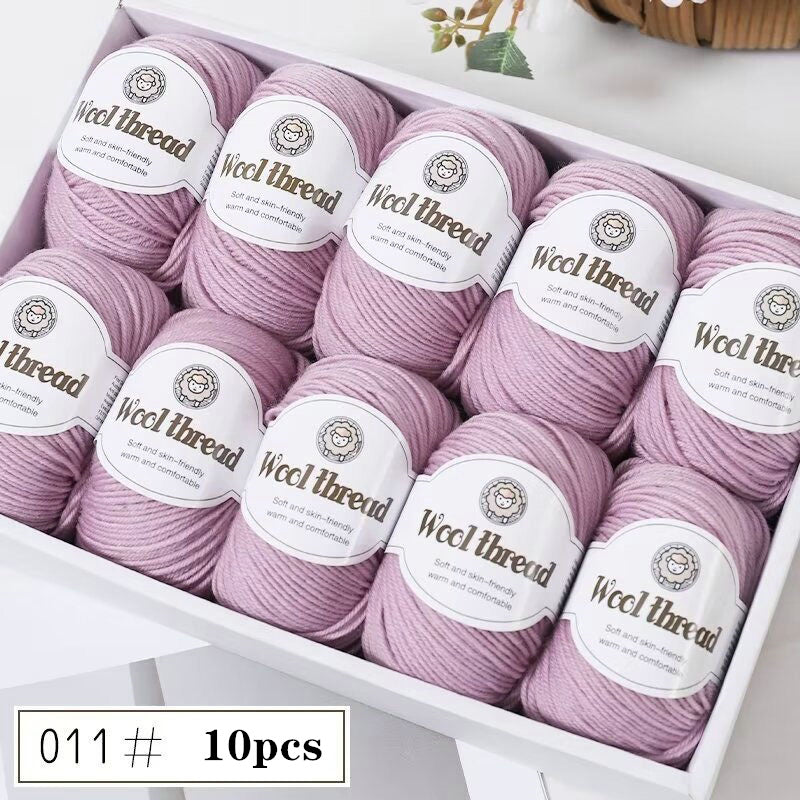 10pcs of Australian Wool Yarn [Approx. 500G/10 Balls Per Pack], Ideal for Crocheting Sweaters, Coats, Vests, Scarves, Hats, and DIY Knitwear, Soft, Warm, and Easy to Knit.