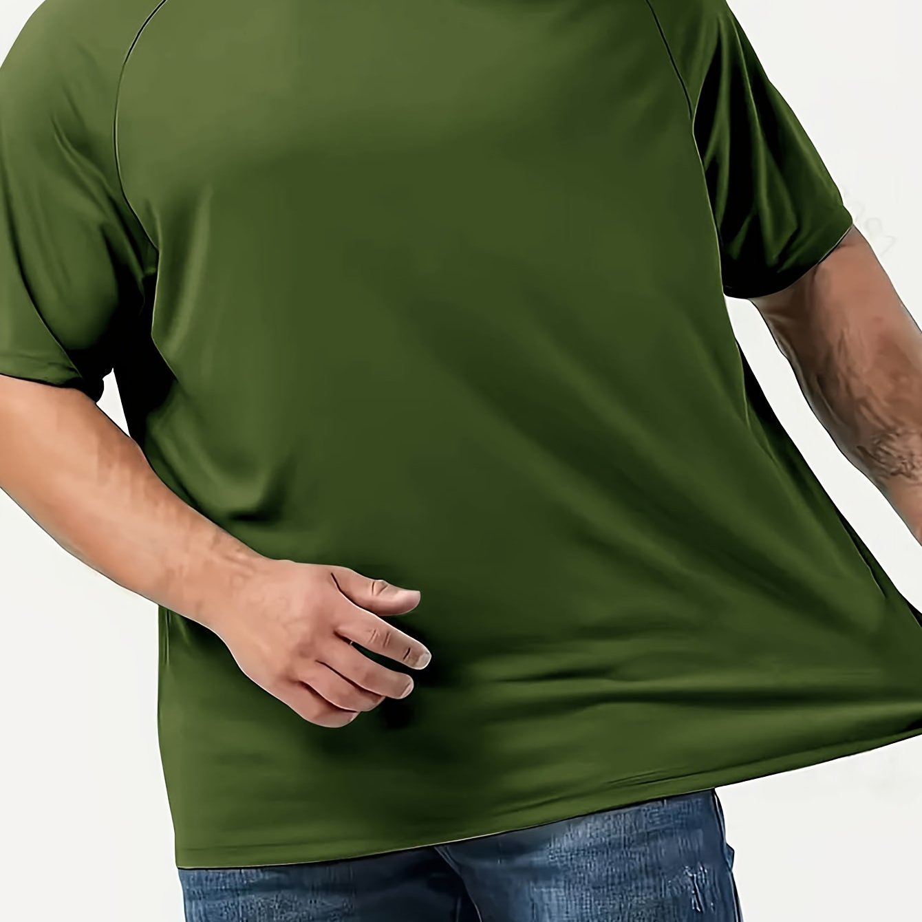 Athletic tee for plus size men, great for outdoor sports and leisure.