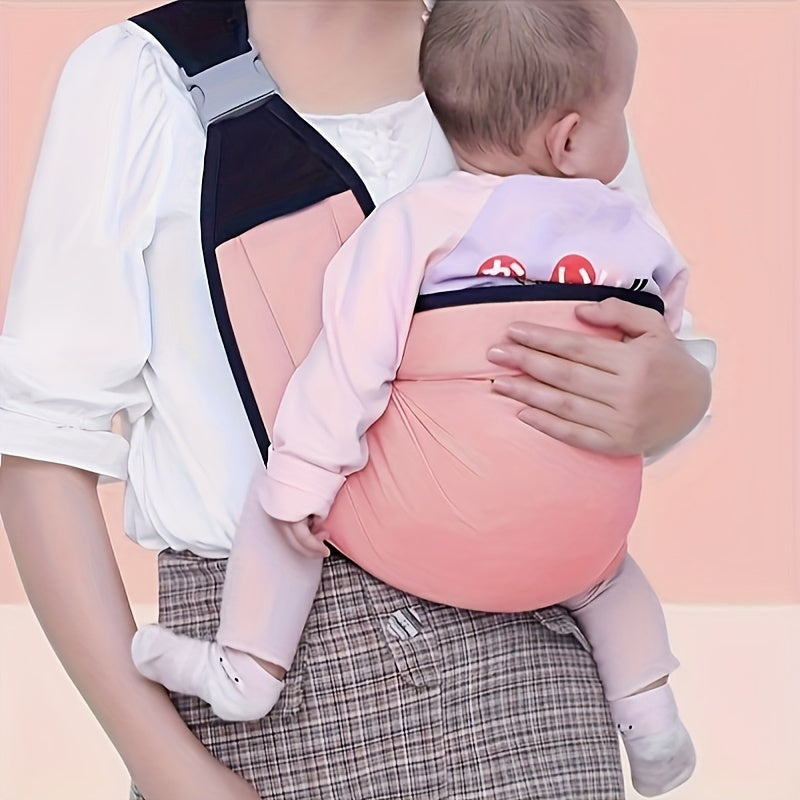 Adjustable Baby Sling with Stylish Stripes, Secure Buckle Closure and Comfortable Cotton Blend - Perfect for Infant Travel and an Ideal Holiday Gift