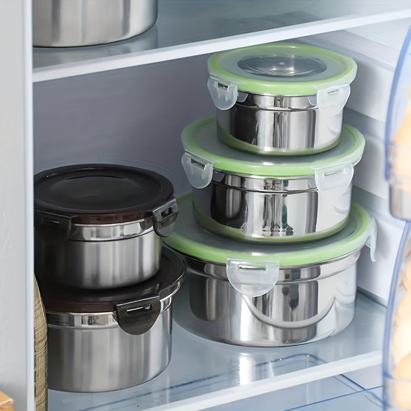 Three refrigerator organizer bins with vented lids and drain trays - ideal for storing fruit and veggies and keeping your kitchen organized