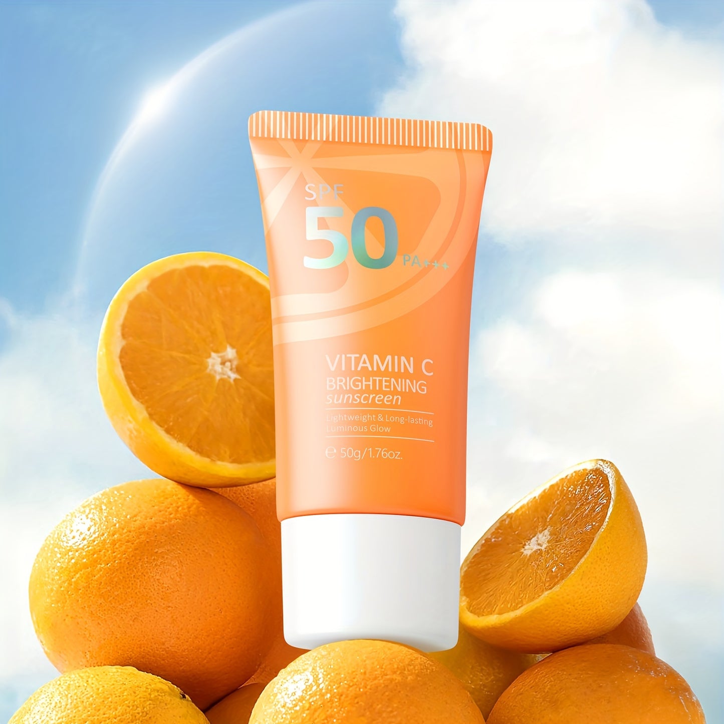 LAIKOU Vitamin C Sunscreen: Waterproof, long-lasting sun protection with Vitamin E and Niacinamide for even skin tone. Hypoallergenic, suitable for all skin types. Face and body sun cream