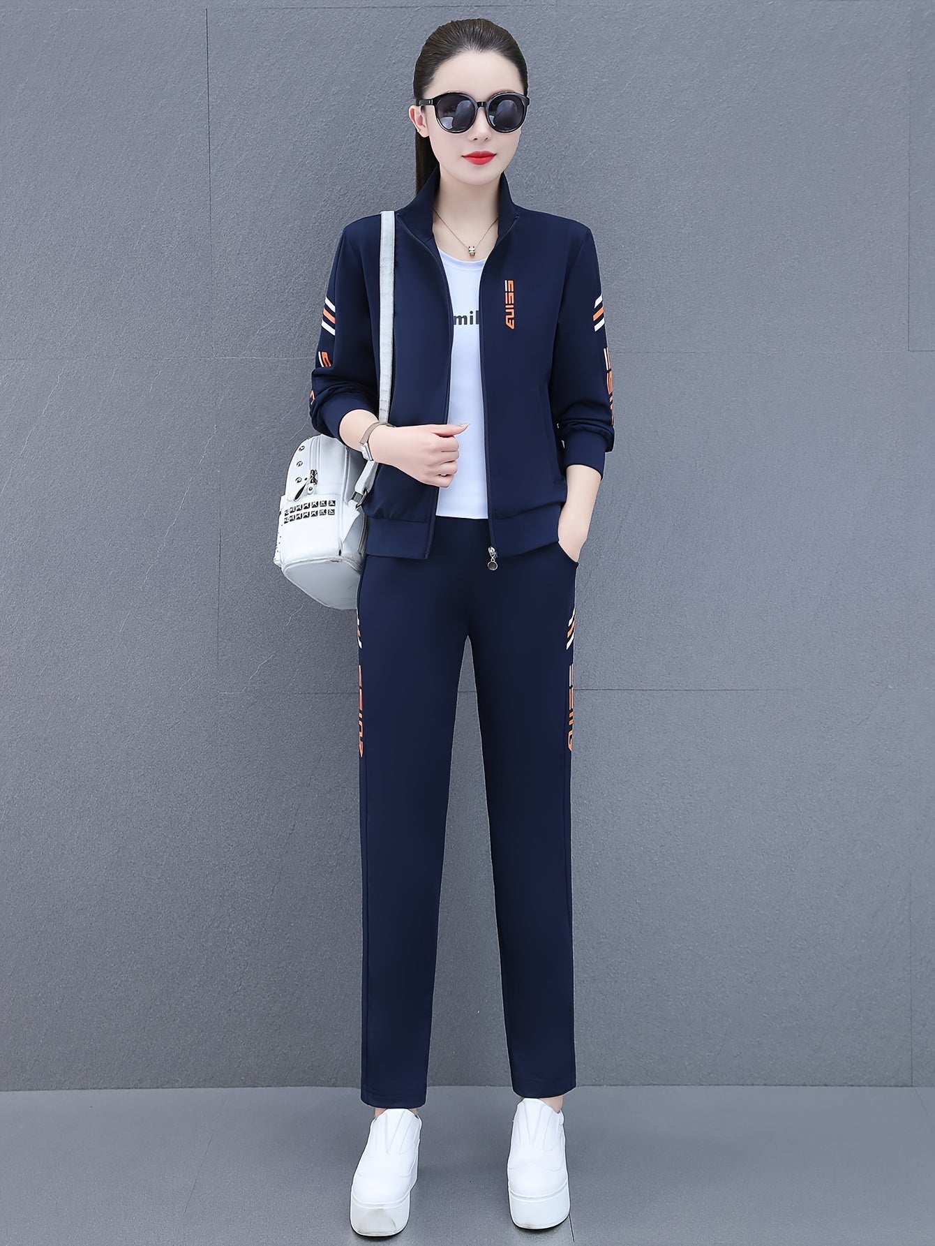 New 2024 Fall Plus Size Women'sSports Casual Suits for Middle-Aged Ladies