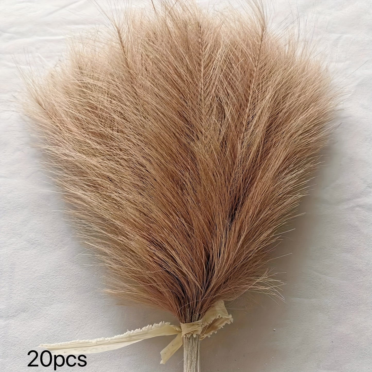 Set of 20 artificial pampas grass stems for home decor, weddings, and holidays. No container included.