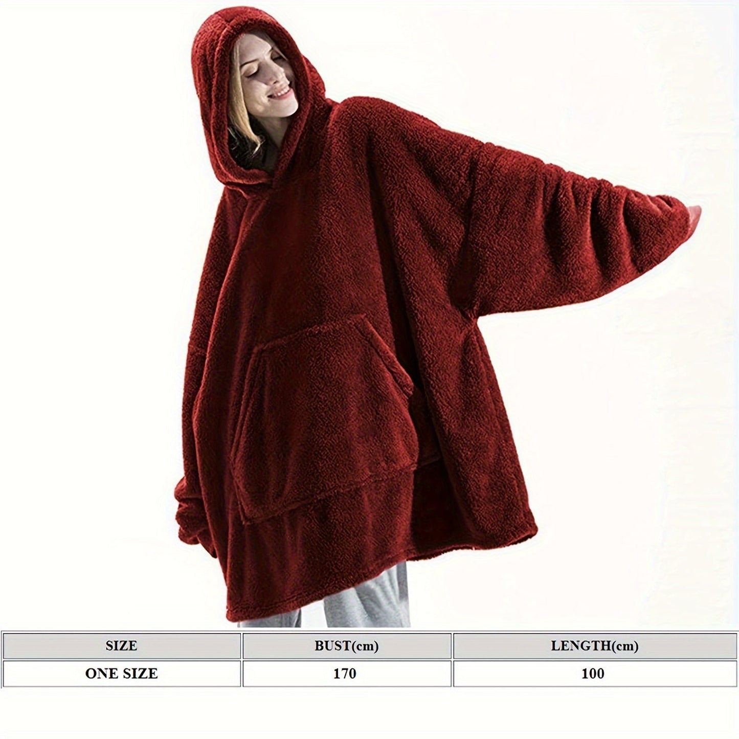 Wearable Blanket: Stay warm and cozy with this super soft winter blanket hoodie for women and men. Features thick flannel material, large pockets, and is the perfect gift for women and moms.