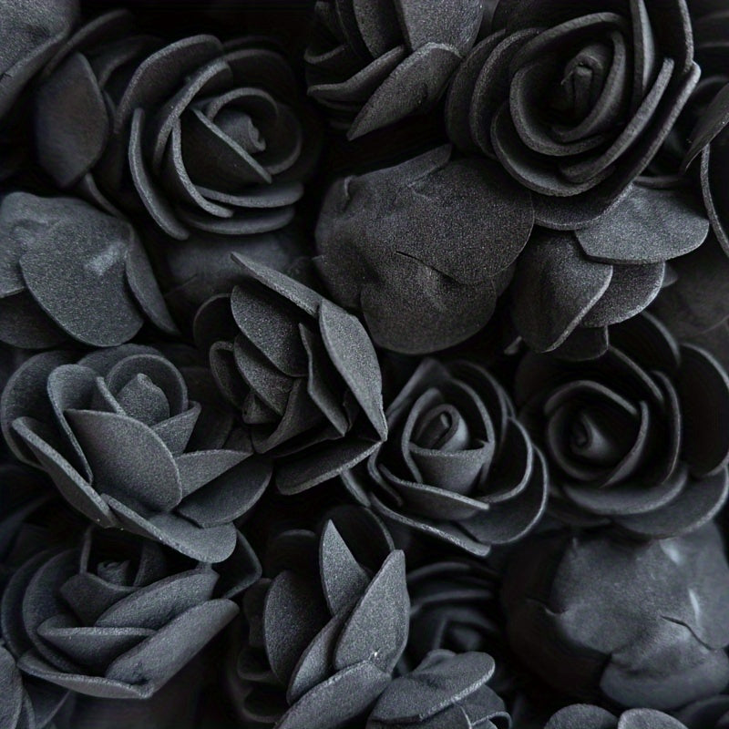 50 artificial foam rose flowers for weddings, home decor, scrapbooking, and Valentine's Day gifts - realistic and durable.