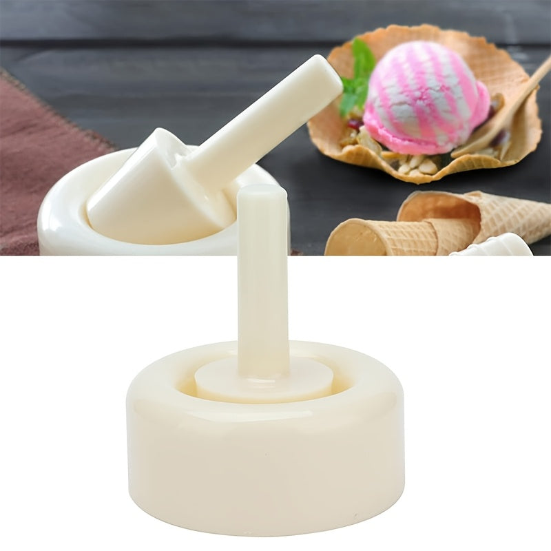 Make your own waffle cones at home with this set that includes a reusable ice cream cone and egg roll mold. This easy-to-use kitchen gadget is made of durable PP material and is perfect for cooking and baking.