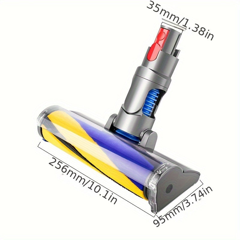 Eng yaxshi tanlov! Dyson V7, V8, V10, V11, V15 uchun mos keladigan tozalovchi cho'tka boshligi - qizil va ko'k tuklar bilan qattiq pollar uchun mustahkam ABS ulanishi, yuqori tozalash uchun.