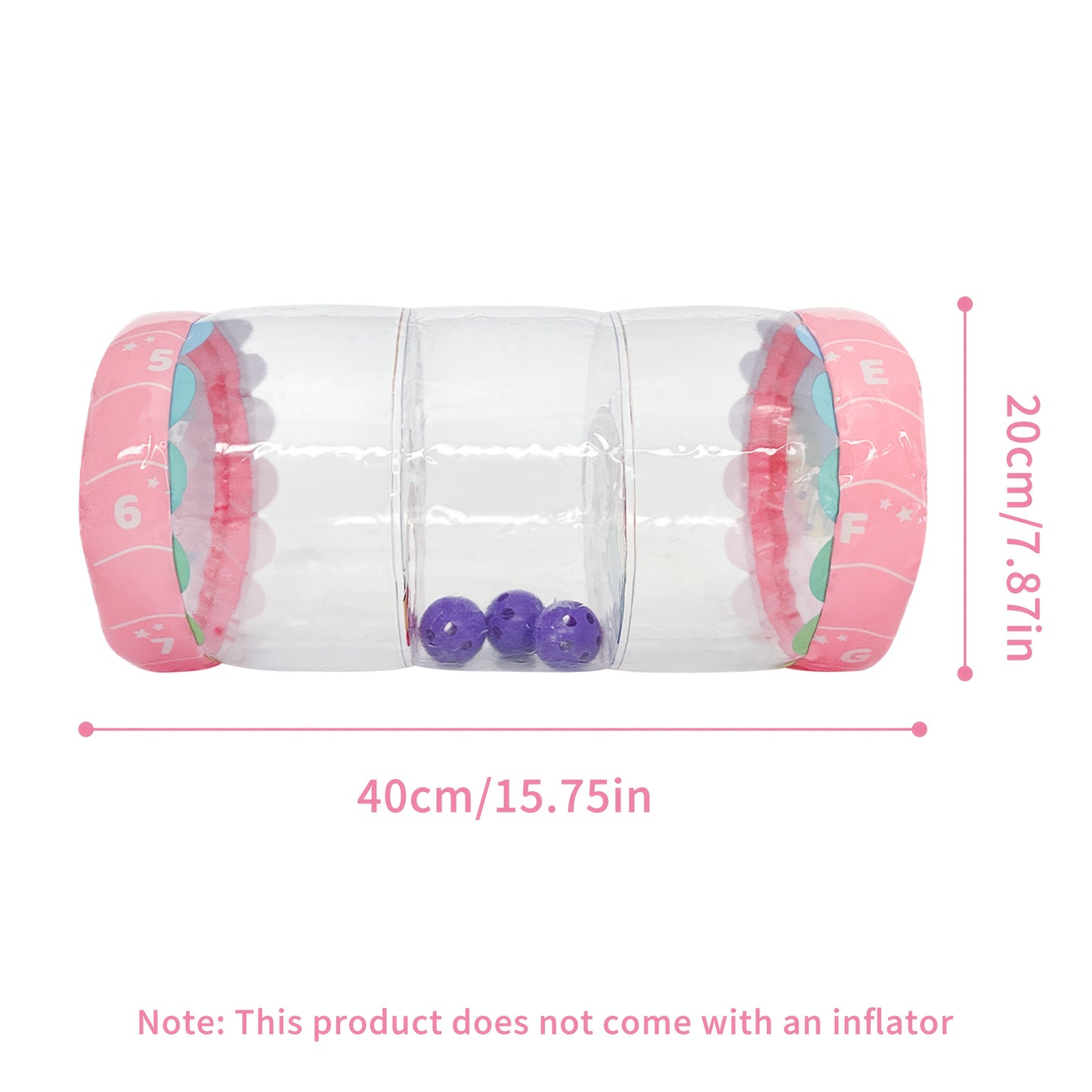 Encourage fine motor skill development in infants with this Glow-in-the-Dark Baby Crawling Toy. The PVC roller features a rattle and ball for early development activities.