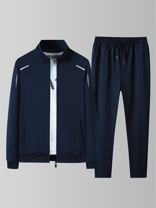 20223 Men's Sports Suit for Spring and Autumn, featuring casual and versatile top and pants.