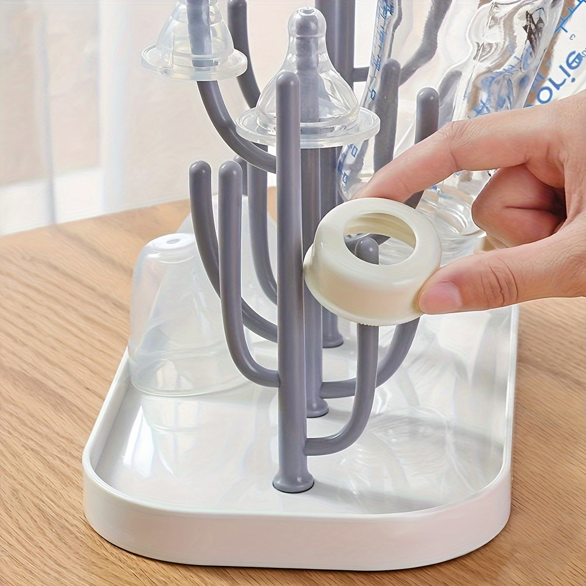 1 piece Cactus Shaped Feeding Bottle Drying Rack, perfect for drying bottles, great for holidays like Christmas, Halloween, Thanksgiving Day, New Year's, and Valentine's. Ideal as a gift.