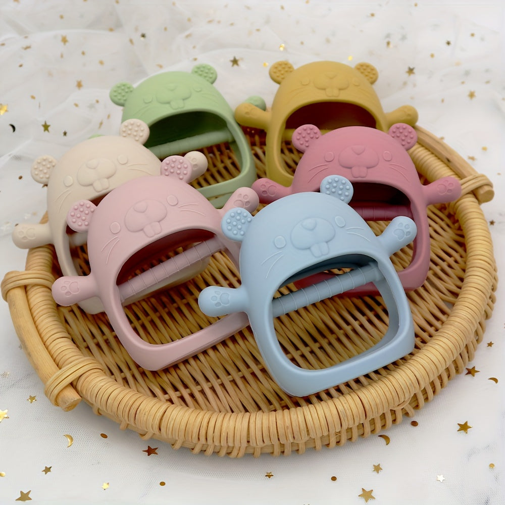 Baby Silicone Teether Groundhog Shape - Perfect for Thanksgiving or Christmas Gift