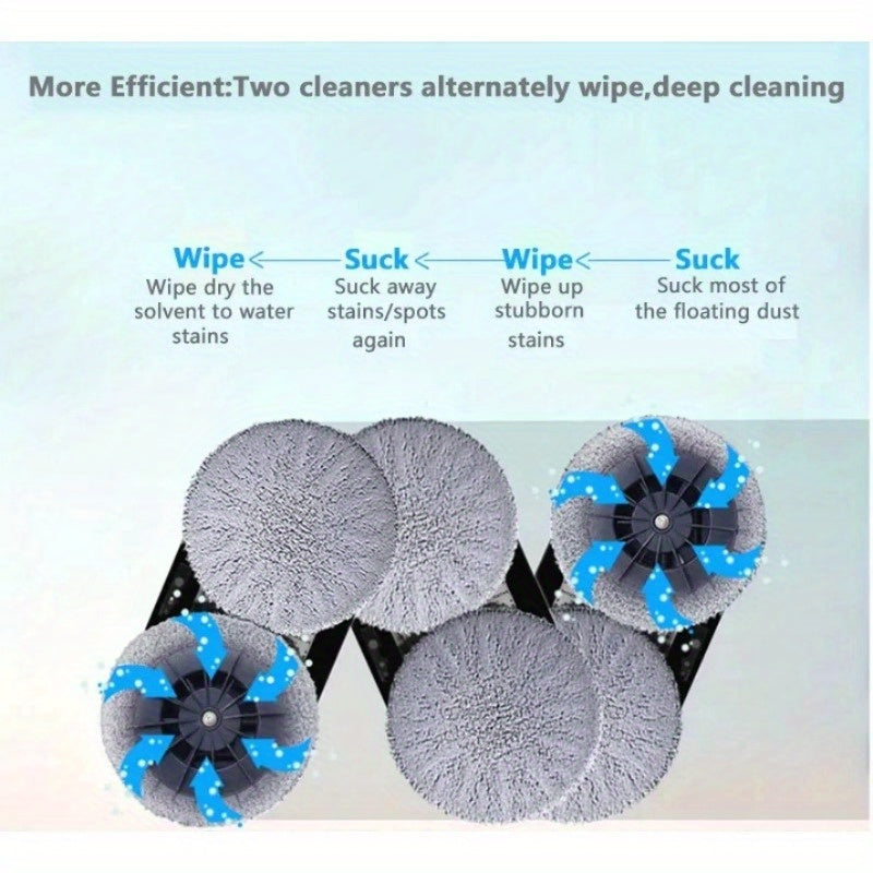 12 pieces of wet mop pads designed for Hobot 188, 198, 388, and DBOT W120. These pads are compatible with window cleaners, vacuum cleaners, and other floor attachment accessories.