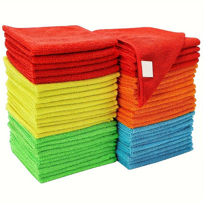 Super Absorbent Microfiber Cleaning Cloths in Pack of 5, 10, 20, or 50 - Each Cloth Measures 24.99x24.99cm, Quick-Dry with Contemporary Knit Fabric - Perfect for Home, Kitchen, Toilet, Car. Space-Themed Towels Available. Price: $24.99