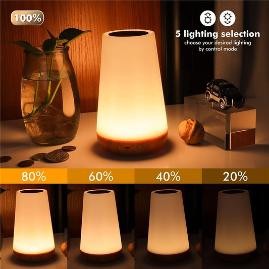 Bestseller: USB Rechargeable Touch Night Lamp with Remote Control - Warm White LED, 13-Color RGB, Portable & Smart with 5 Levels of Brightness, Polymer Battery, Sensor Light.