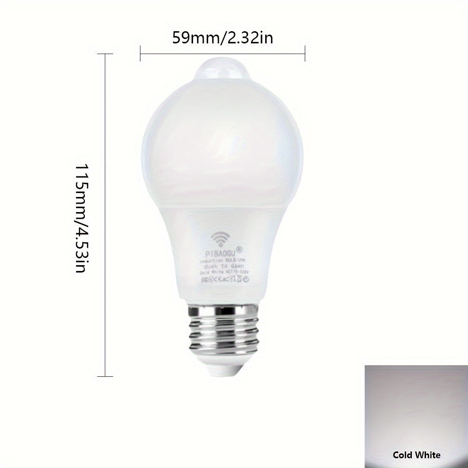 6-pack of motion sensor LED bulbs (6W-12W) for indoor use in home, bedroom, and kitchen.