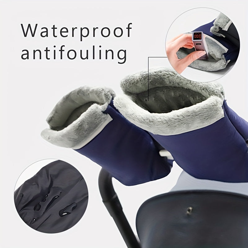 Stay warm and cozy on your stroller outings with this pair of windproof gloves. These frostproof mittens are designed to keep your hands toasty while pushing your little one around. The waterproof and thick plush lining provides an extra layer of warmth