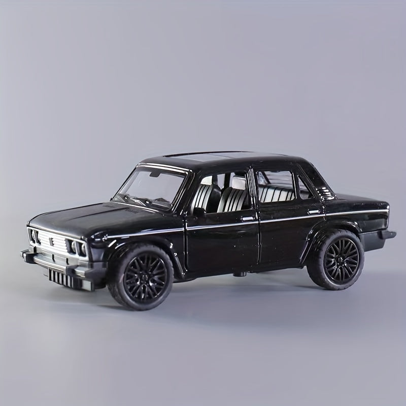 1/36 Retro Sedan Alloy Car Model with Three Open Doors, Ideal for Car Ornament or High-End Gift.