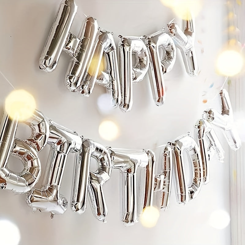 16-inch American Version Happy Birthday Letter Balloon Set, Aluminum Film, Factory Direct Sales