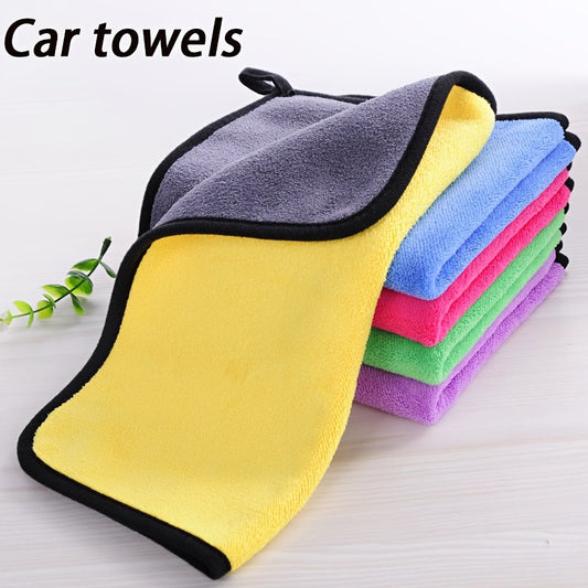 A set of 3 or 6 thickened absorbent coral fleece towels designed specifically for cleaning and drying cars quickly. Ideal for household use.