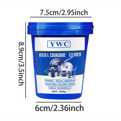 1-piece Large Bottle 500g Cooking Utensil Black Dirt Polishing Paste, Ideal for Polishing Pot Bottoms, Stoves, and other Metal Surfaces