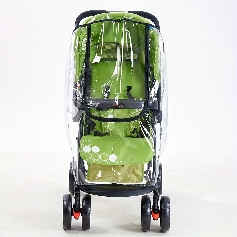 Protect your kids from the rain and wind with this stroller rain cover. Keep them warm and dry with this windproof umbrella protector, designed specifically for youngsters' carts.