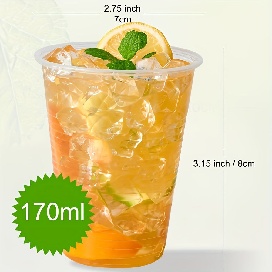 Eco-friendly Disposable Plastic Cups - Thickened Material, Smooth Mouth, Recyclable - Ideal for Family Gatherings, BBQs, Weddings & Parties - Multi-Purpose for Drinks, Coffee, Juice & Cold Beverages - Durable Polypropylene, Transparent Design - Picnic