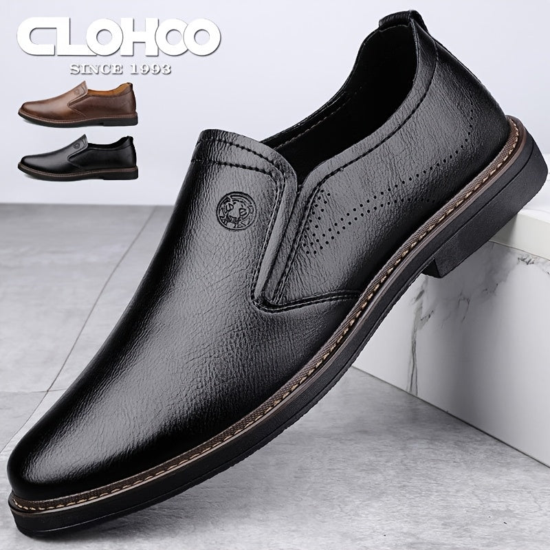 Men's split loafers with breathable design and soft rubber sole, perfect for year-round casual wear.