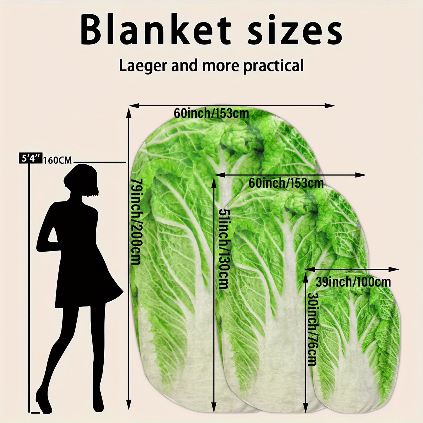 Soft and cozy vegetable print throw blanket - ideal for year-round use