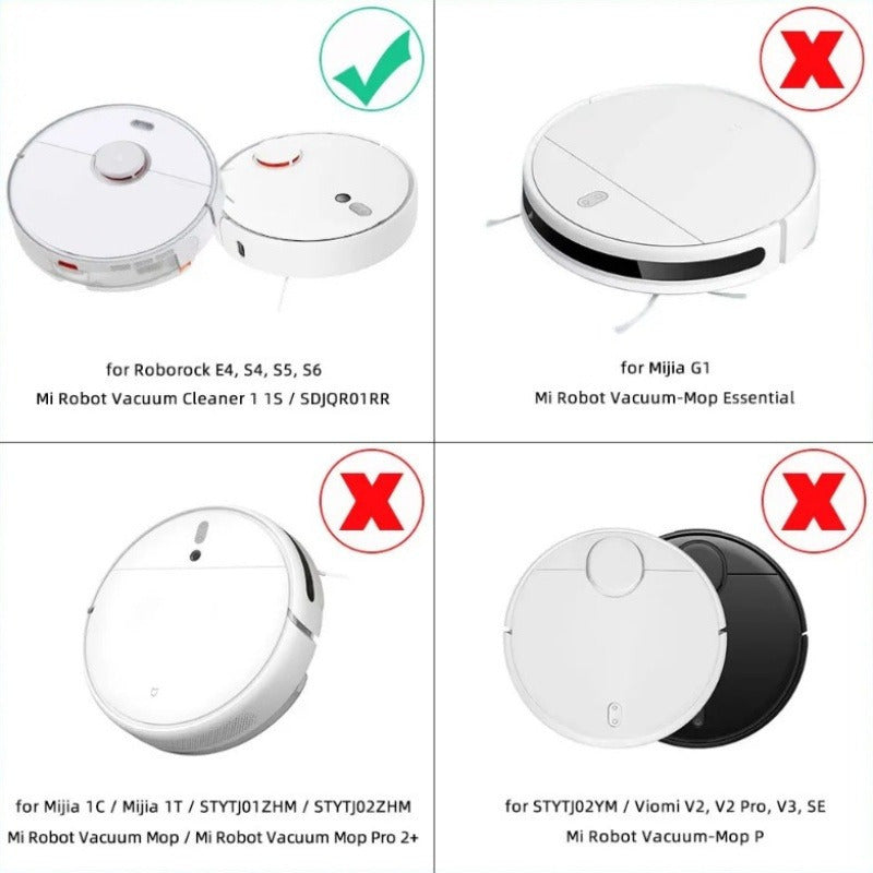 Get a Xiaomi Robot Vacuum Accessory Kit containing 5 pieces, including Main Brush, Side Brushes, and HEPA Filters compatible with Models S4/S5 Max/S6 Pure, E4, Xiaowa E2/E3, C10, E352. These durable plastic floor attachments will keep your vacuum running