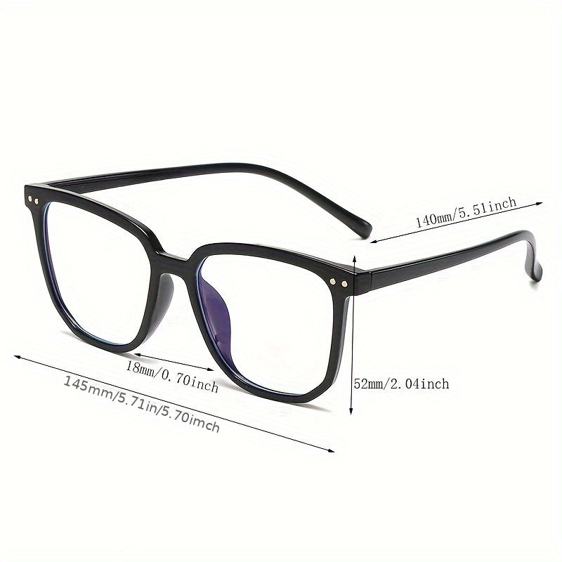 Steampunk-style blue light blocking glasses with retro frame and clear PC lenses, durable and stylish for men and women.