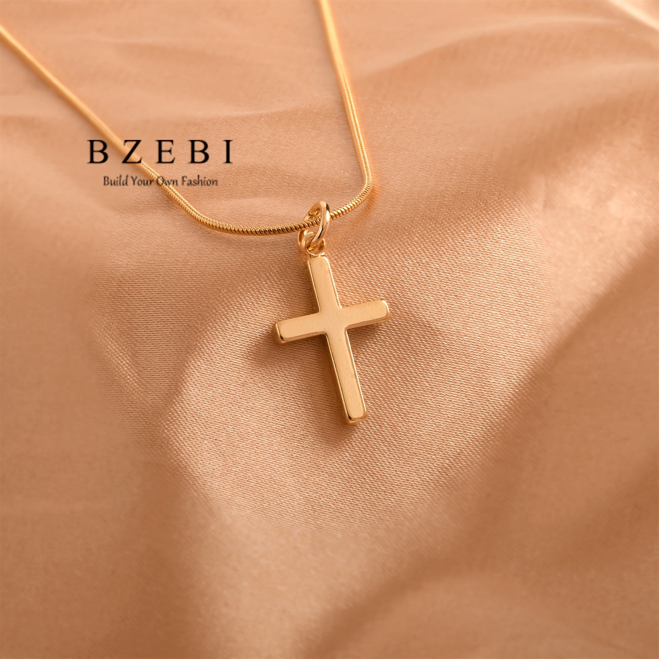 The jewelry set for women is elegant and minimalist, featuring a cross-shaped necklace and ring made of 18K gold-plated zirconia. It is adjustable and comes in a gift box, making it a perfect gift for birthdays, Christmas, Mother's Day, and Valentine's