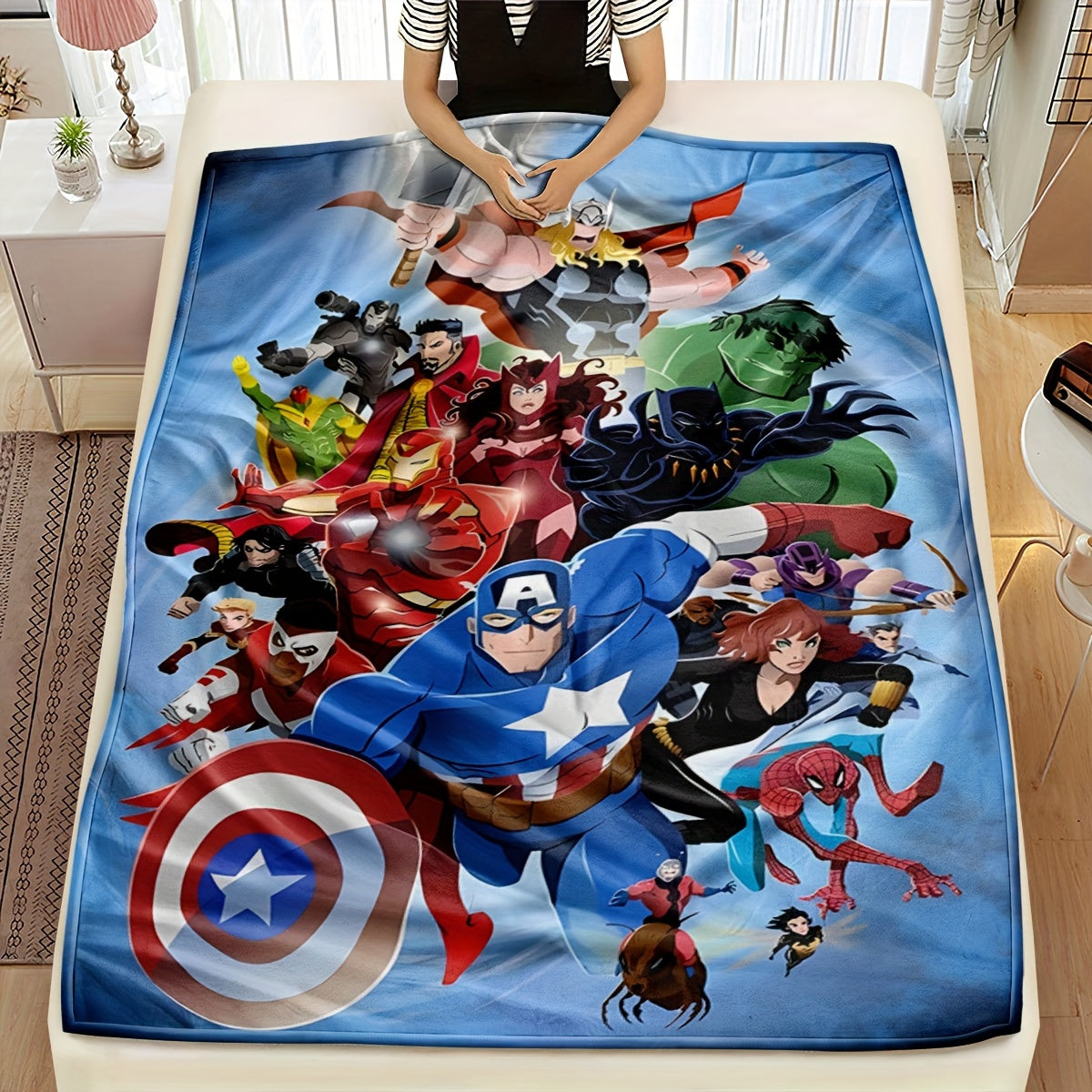 Gather your favorite superheroes and bring light to any room with our dynamic blankets! From Captain America and The Hulk to Thor and Spider-Man, protect your cozy home and enjoy happy times. Our collection features a variety of blankets including