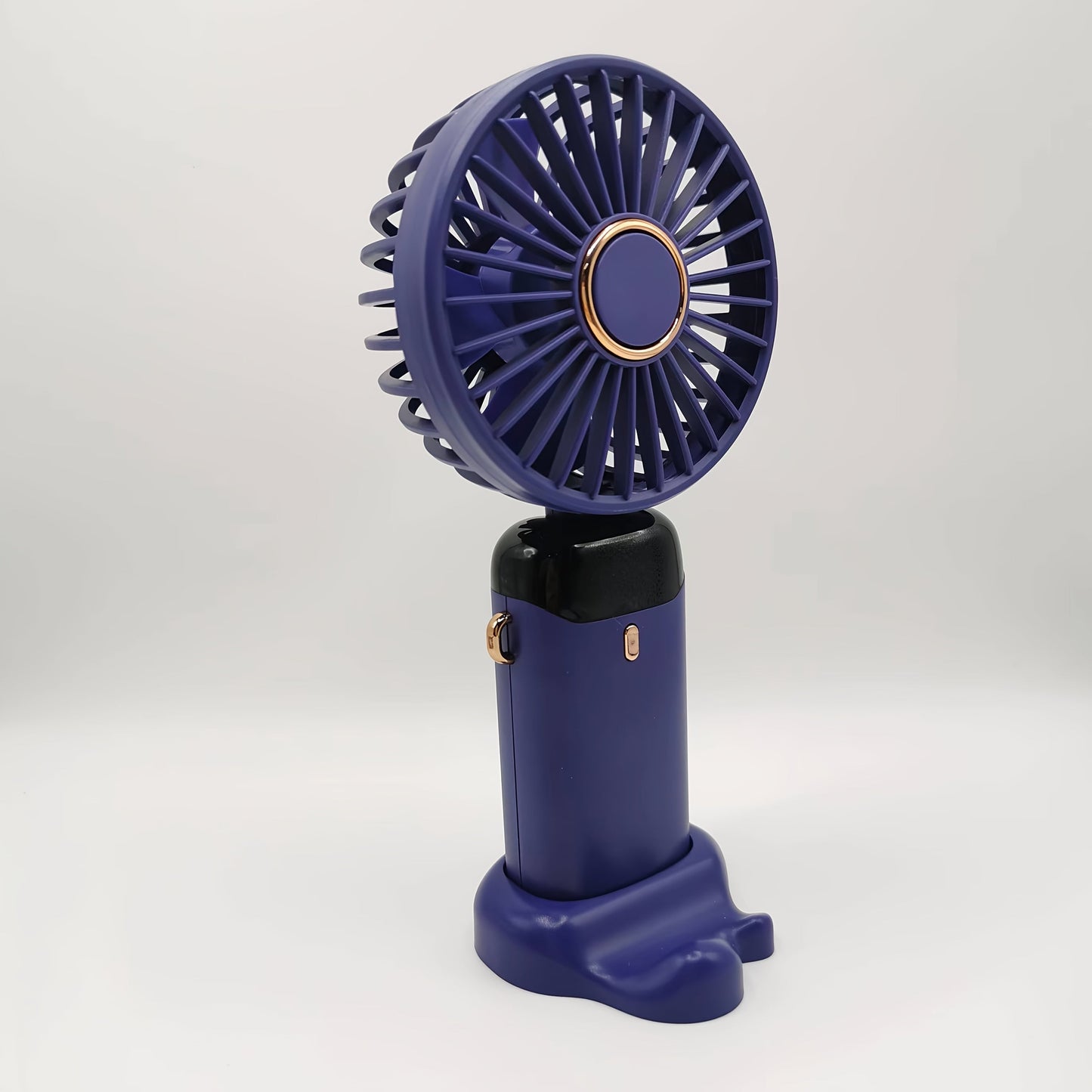 The Compact 5-Speed Mini Handheld Fan features an LED display and USB rechargeable capability. Its foldable design makes it perfect for indoor and outdoor cooling, making it a portable essential for summer. This sleek fan comes in a stylish green and