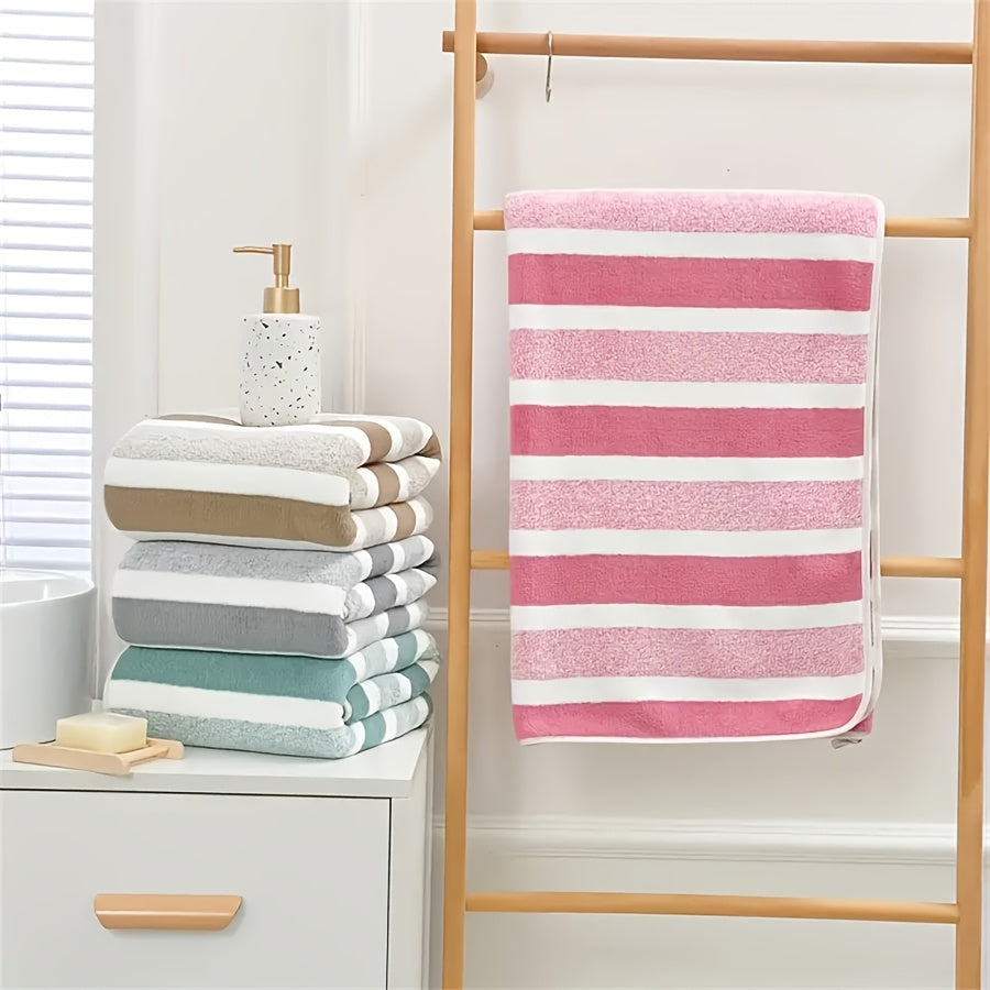 8 narrow strip sports bath towels suitable for bathroom, hotel, fitness, and spa. Includes 2 bath towels, 2 hand towels, and 4 square towels.