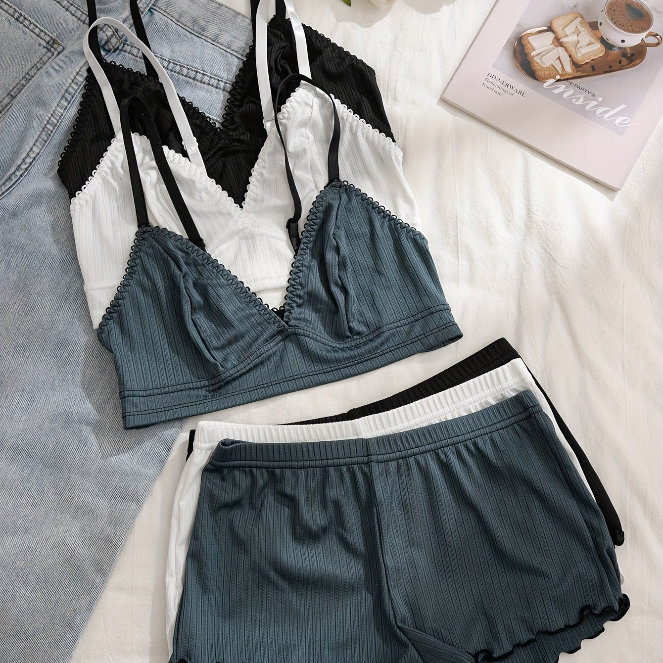 Solid Color Women's Underwear Set