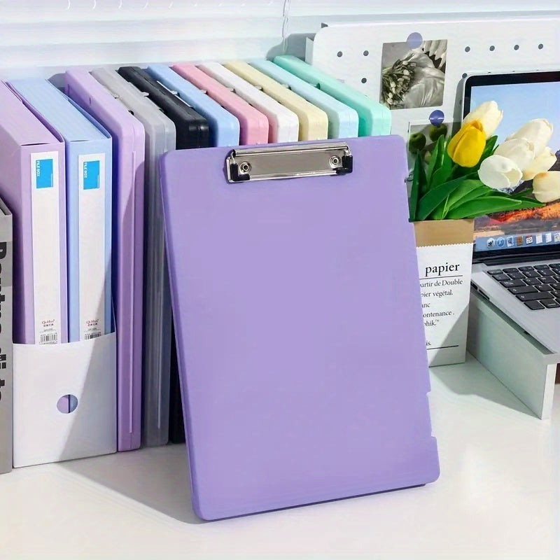 A plastic storage box designed for A4 file folders, perfect for organizing test papers and sorting subjects.