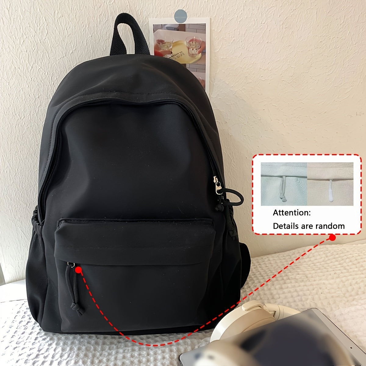 Casual, lightweight backpack for high school students in solid color. Perfect for everyday use.